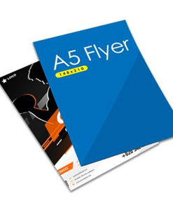 A5 flyers showcasing vibrant designs and quality printing