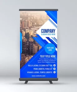 Frameless Pull Up Banner displayed at an event, showing high-quality printed signage.