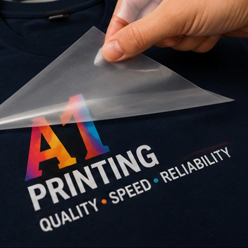 Finished shirt with photo-quality DTF print showing soft feel