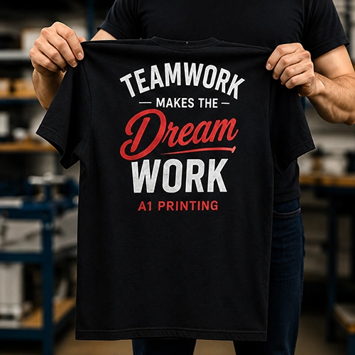 Screen printing team jerseys on automatic press