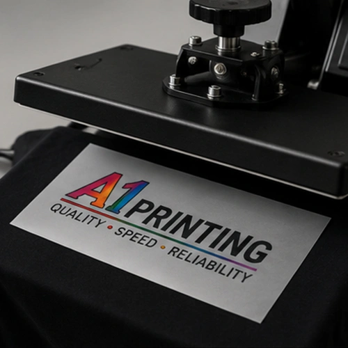 Layering multiple vinyl colors on t-shirt design with heat press